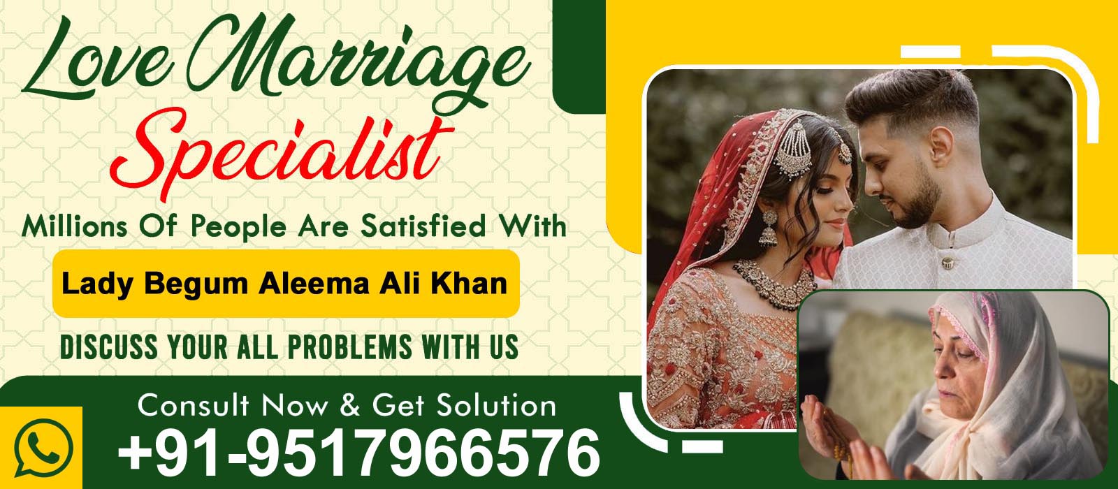 Famous Lady Begum Aleema Ali Khan +91-9517966576